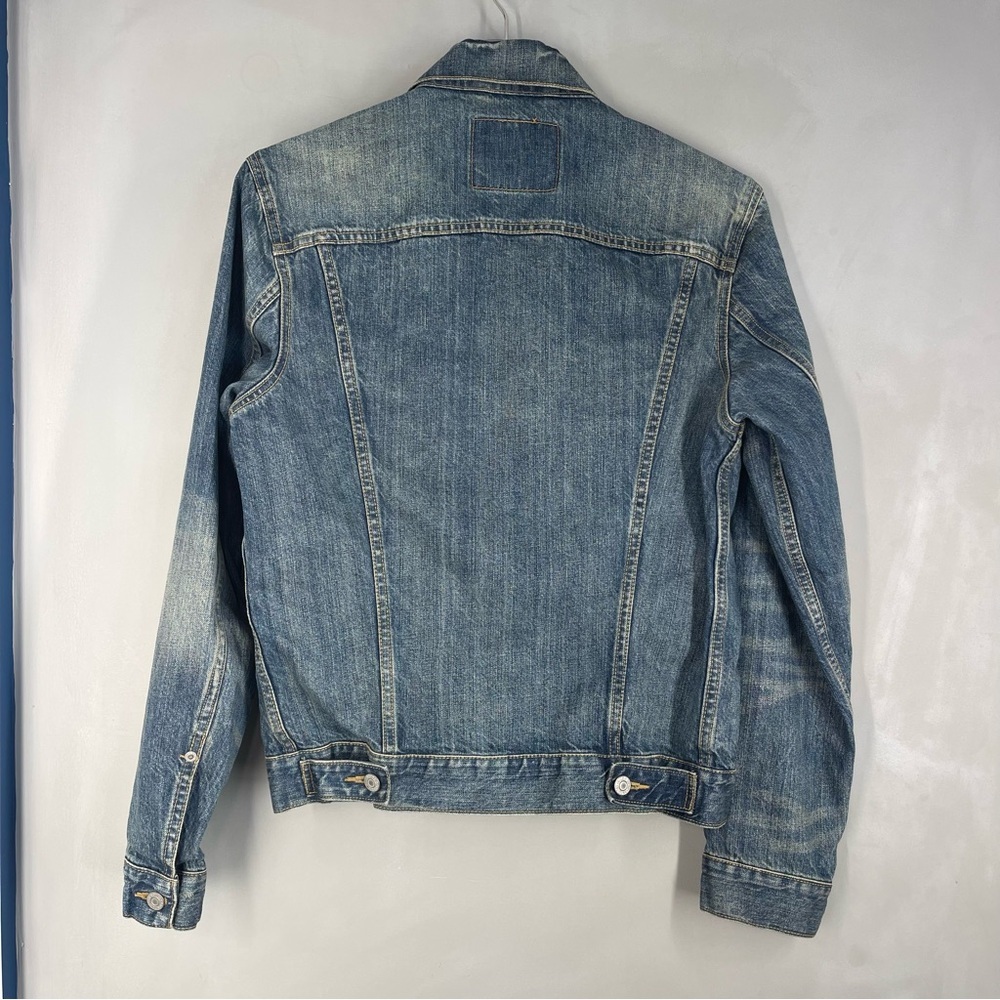 Levis Blue Denim Jean Trucker Jacket Size
Small  Regular Wash Men Pockets - Picture 7 of 9